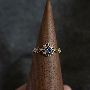 Sterling Silver Stack Ring with 14k Gold plating